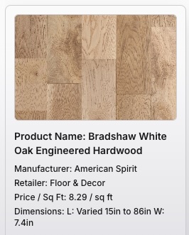 CAD kitchen flooring material