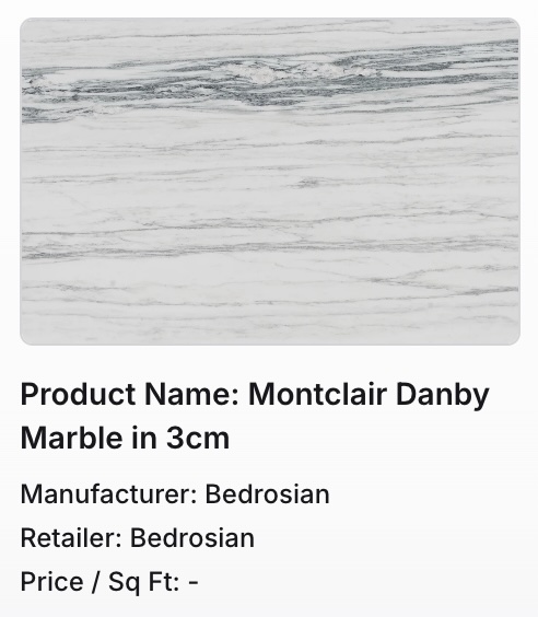 CAD kitchen island countertop material