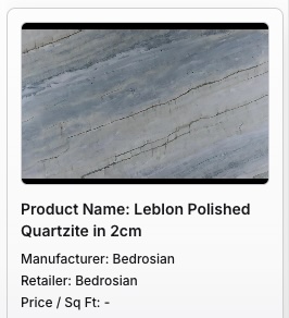 Leblon Polished Quartzite in 2cm texture