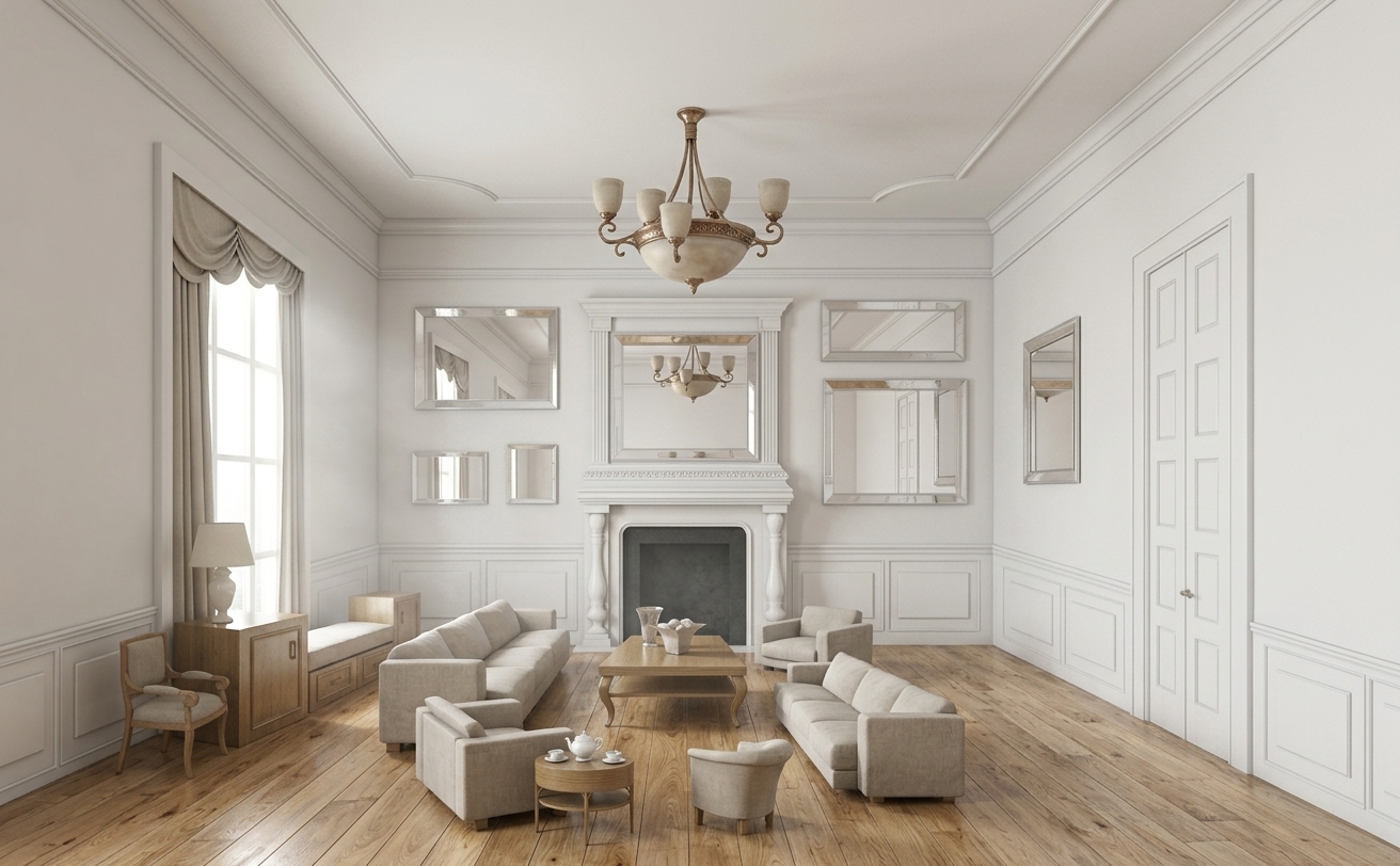 Living Room CAD AI Enhanced